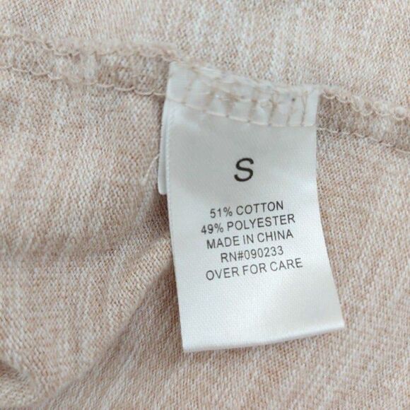 Pacsun Hoodie Womens Small Beige Pullover Scallop Fit Knit Curved Hem Outdoor - Picture 9 of 9